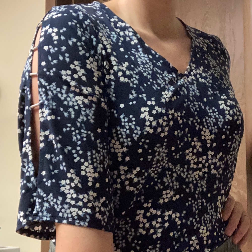 Michael Kors Cutout Open Shoulder Top